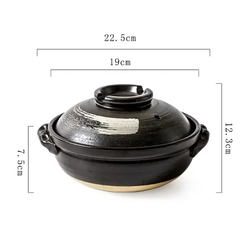 Ceramic Clay Pot Cooking Casserole Japanese Stew Soup Pot With Lid Earthenware Hot Pots Stockpot Dish Pan Cookware Stock Pot