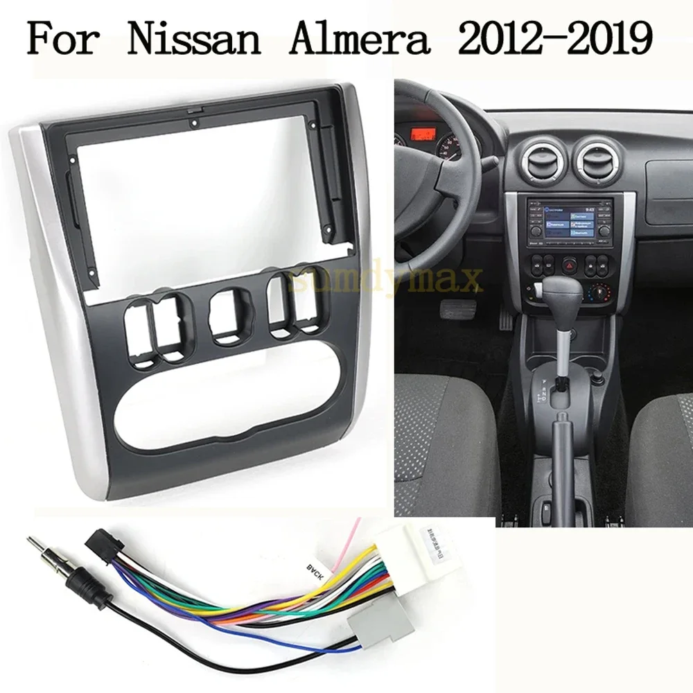 

9-дюймовый автомобильный радиоприемник 2din для Nissan Almera 2012-2019, Android-радио, комплект приборной панели, лицевая панель, лицевая панель, лицевая панель, кабель рамки, провод