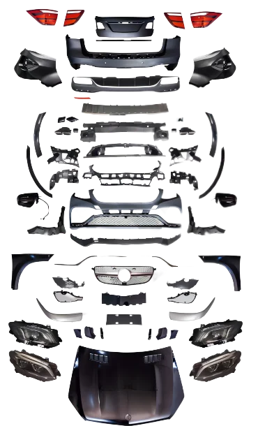 Bodykit For Mercedes Benz ML Class W164 to W166 GLE63 High Efficiency body Kit Facelift Front rear Bumper High Quality headlight