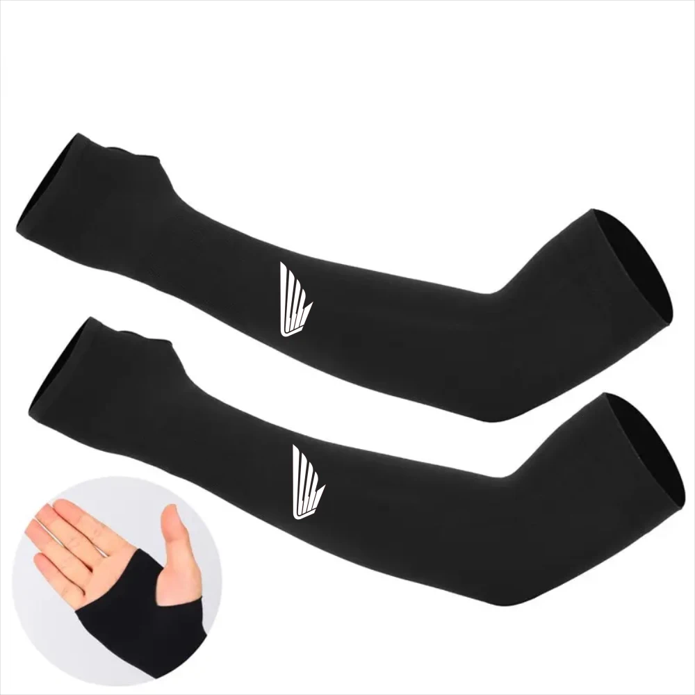 For Honda CBR 125R 954 600 F4i 650F 650R 1100XX 1000F CBR Silk Long Sleeves Anti-Sunburn Arm Cover Cycling Arm Sleeve Fingerless