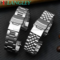 Diver Watch 18mm 19mm 20mm 21mm 22mm 316L Stainless Steel Watch Band for Seiko SKX007/009 Series Wristband Bracelet Accessories