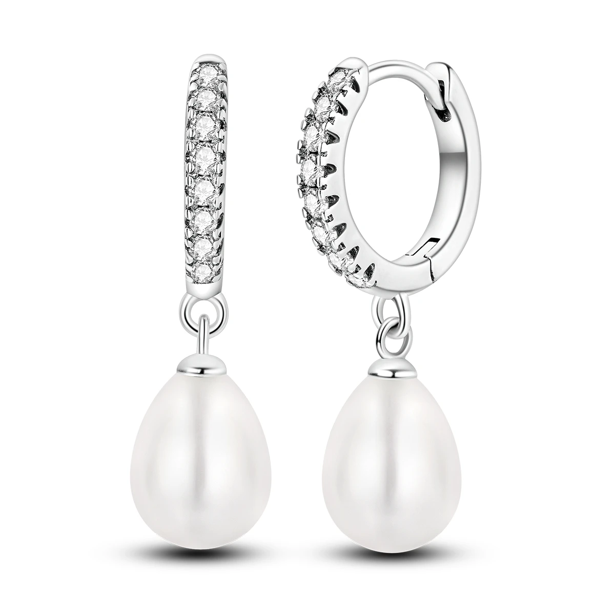 

Silver 925 Earring For Woman Water Drop Pearl Drop Earring Original Jewelry Lady Gift