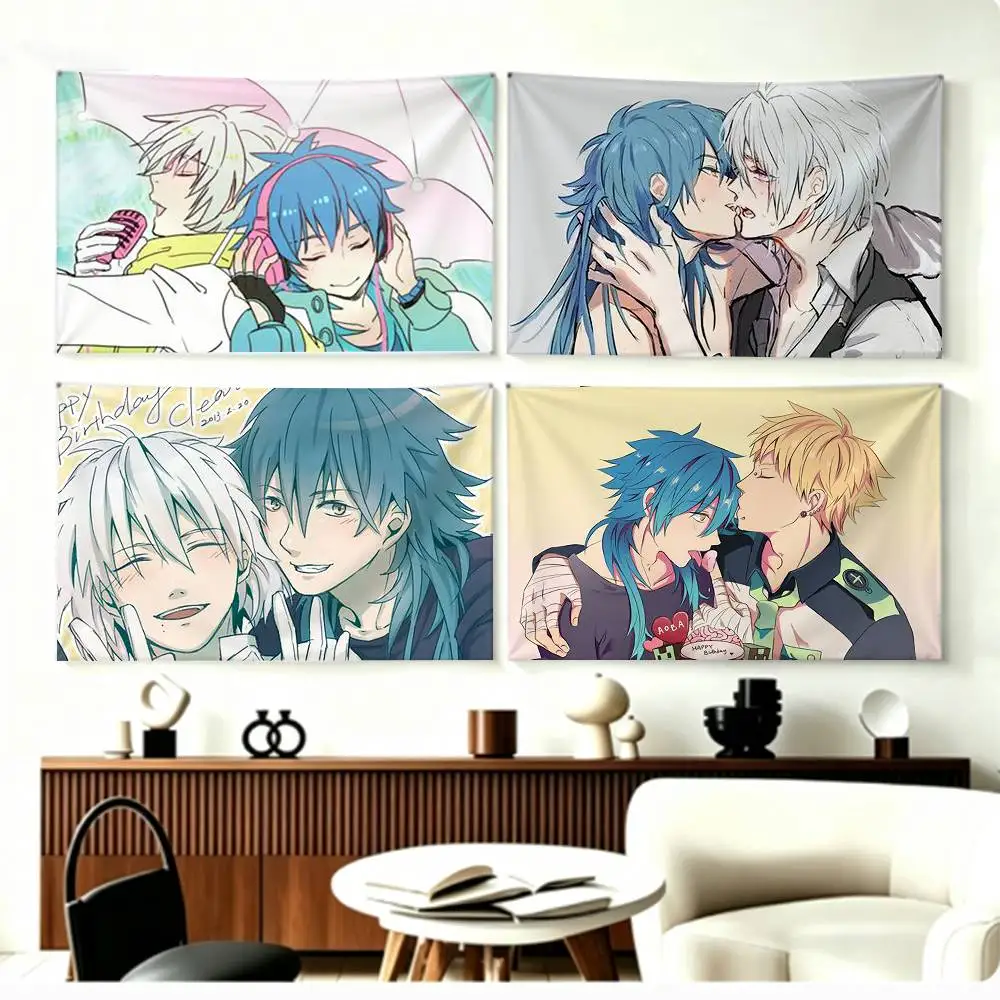 COOL D-DRAMAtical Murder Clear Aoba Flags Wall Hanging Background Art Banner for Bedroom Home Outdoor