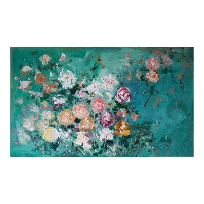 Medieval style hand-painted high-end flower niche oil painting