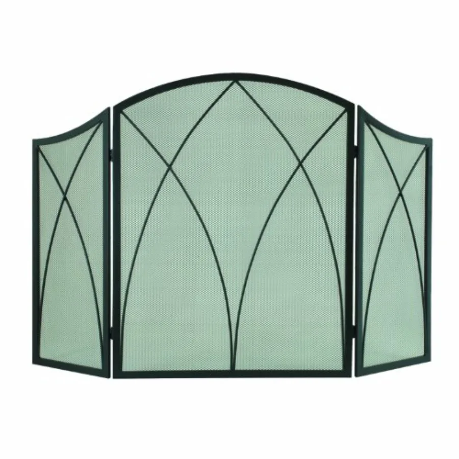 

Arched 3-Panel Victorian Gothic Fireplace Screen