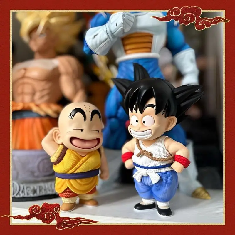

New Dragon Ball Anime Figurine Son Goku Figures Krillin Childhood Model Pvc Statue Ornaments Collection Toys Birthday Acg Gift