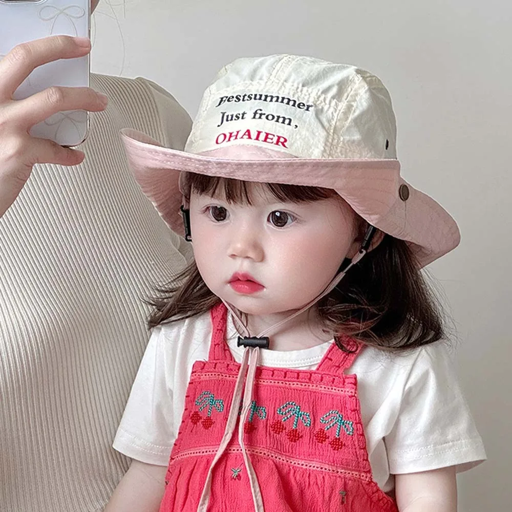 

Cute Korean Style Candy Color Bucket Cap Breathable Comfortable Summer Kid Sun Hat Soft Anti-UV Quick-dry Fisherman Hat Outdoor