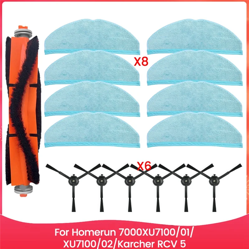 AT28-สําหรับ Homerun 7000 Series XU7100/01, XU7100/02 Karcher RCV 5 อะไหล่สูญญากาศหลัก Roller แปรงด้านข้าง Mop ผ้า