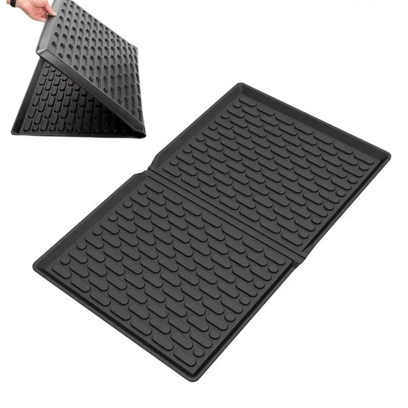 Weather Floor Mats TPE Silicone Mat For 2 Seater Stroller Folding Protective Floor Mat Stroller Cart Mat To Protect Stroller