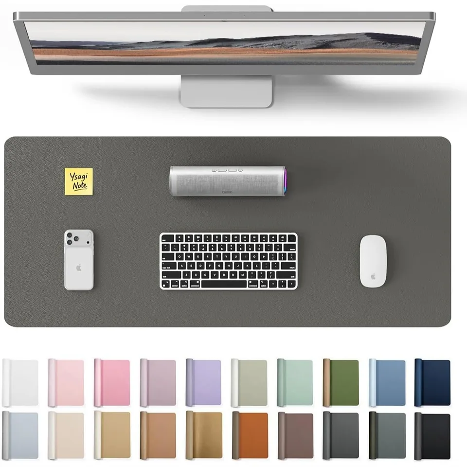 Large Waterproof PU Leather Desk Protector Mouse Pad