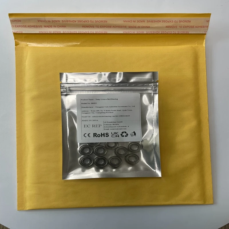 

10PCS 686ZZ 6x13x5 mm Bearing ABEC-9 Miniature 686Z Bearing Steel GCr15 Ball Bearings 618/6ZZ