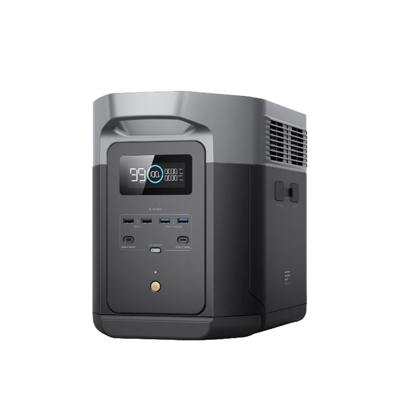 ROLK Portable Power Station DELTA 2 Max, 2400W LFP Solar Generator, 2046Wh Solar Powered Generator for Home Backup