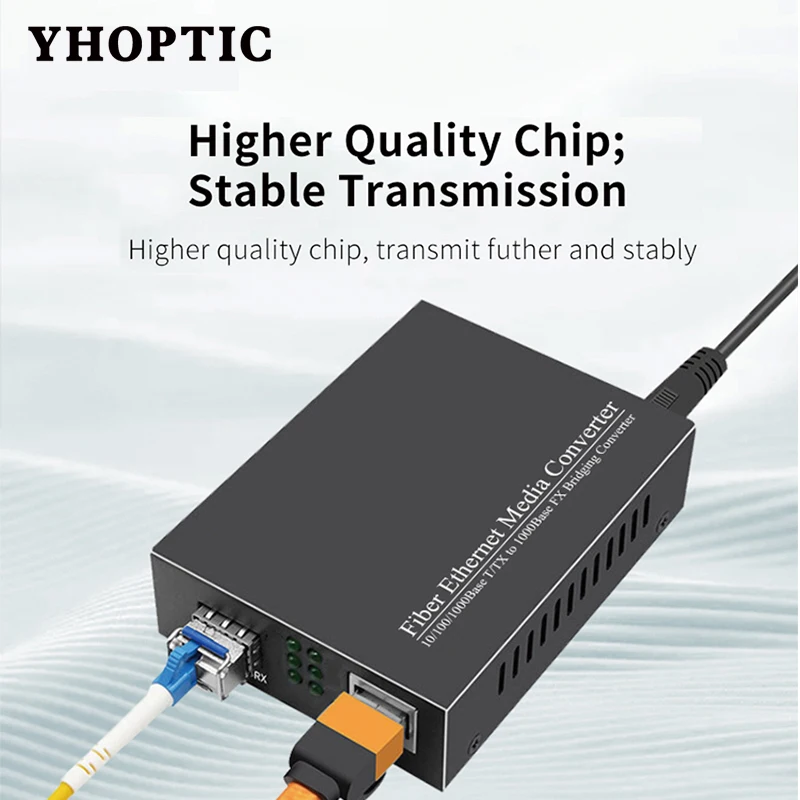 SFP Transceiver Fiber to RJ45 Media Converter SFP 10/100/1000M Ethernet Converter Transceiver with Optical Module SC Port