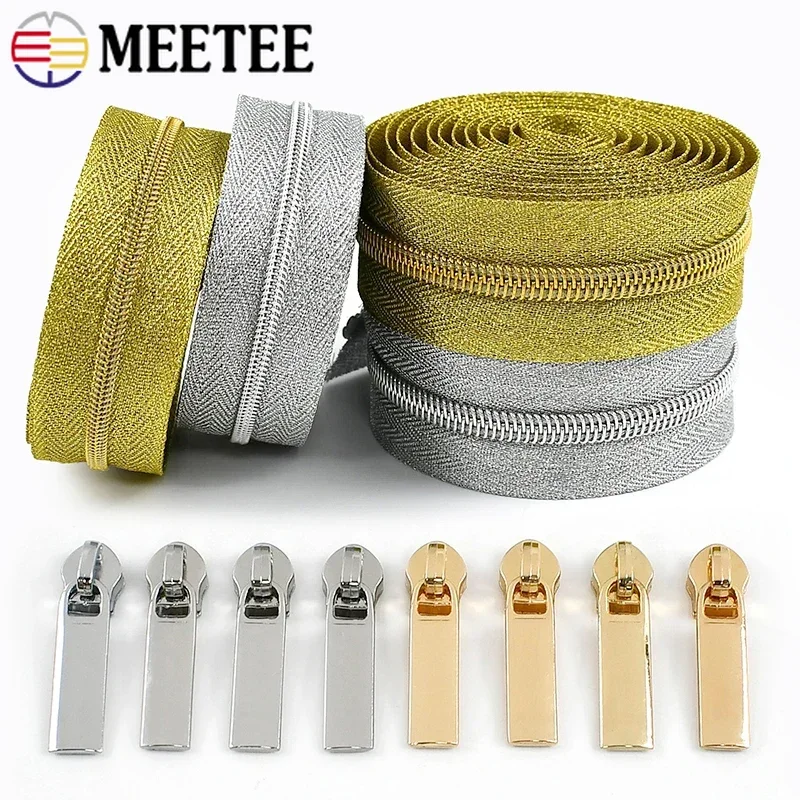 

2-10M 3# 5# Nylon Zipper Tape By Meters Zippers Slider Bag Clothes Decor Zips Puller Repair Kit DIY Garment Sewing Accessories