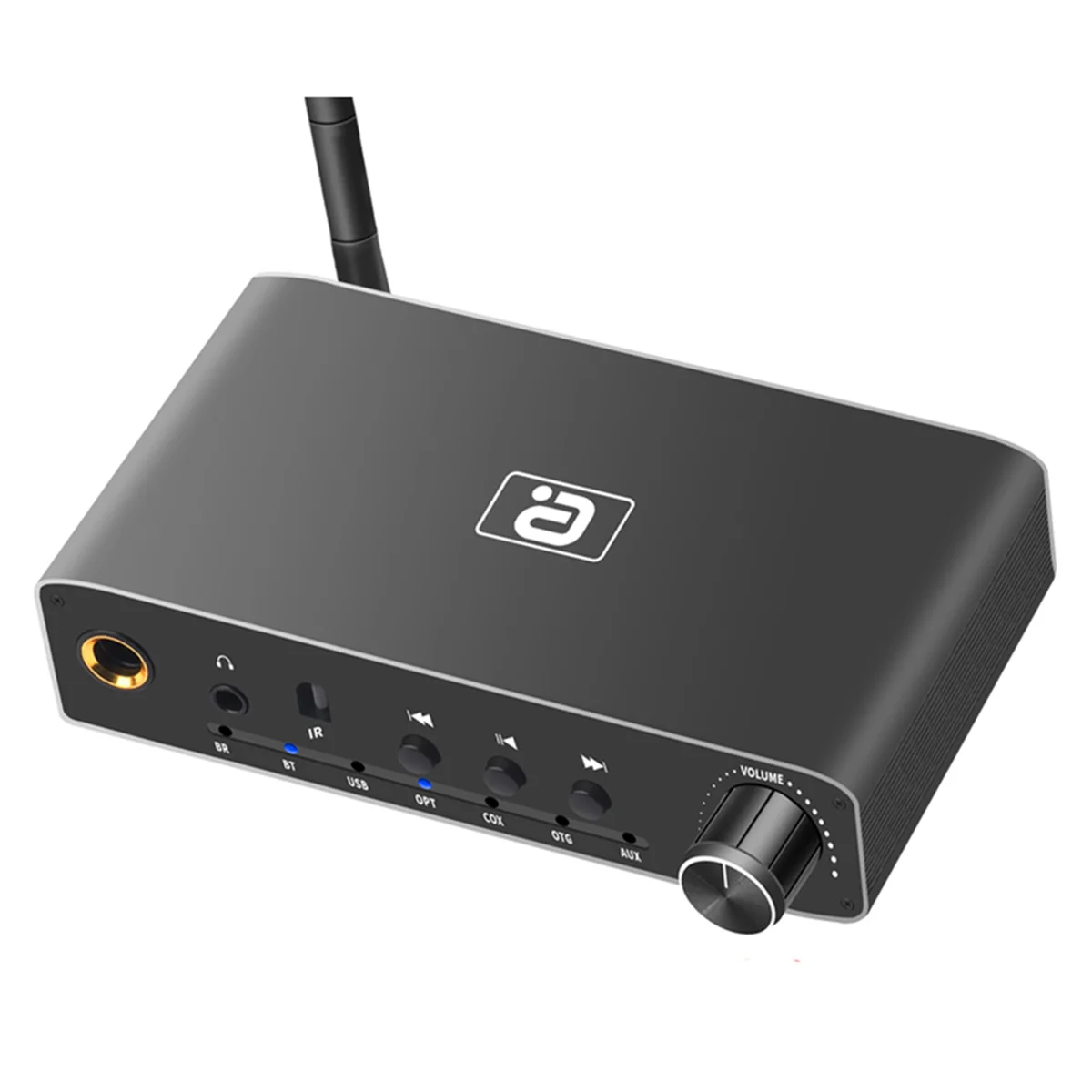 

A57G-Bluetooth Receiver Transmitter 2 in 1 Coaxial Optical Digital to Analog Audio Converter Headphone Amp Adapter-US Plug
