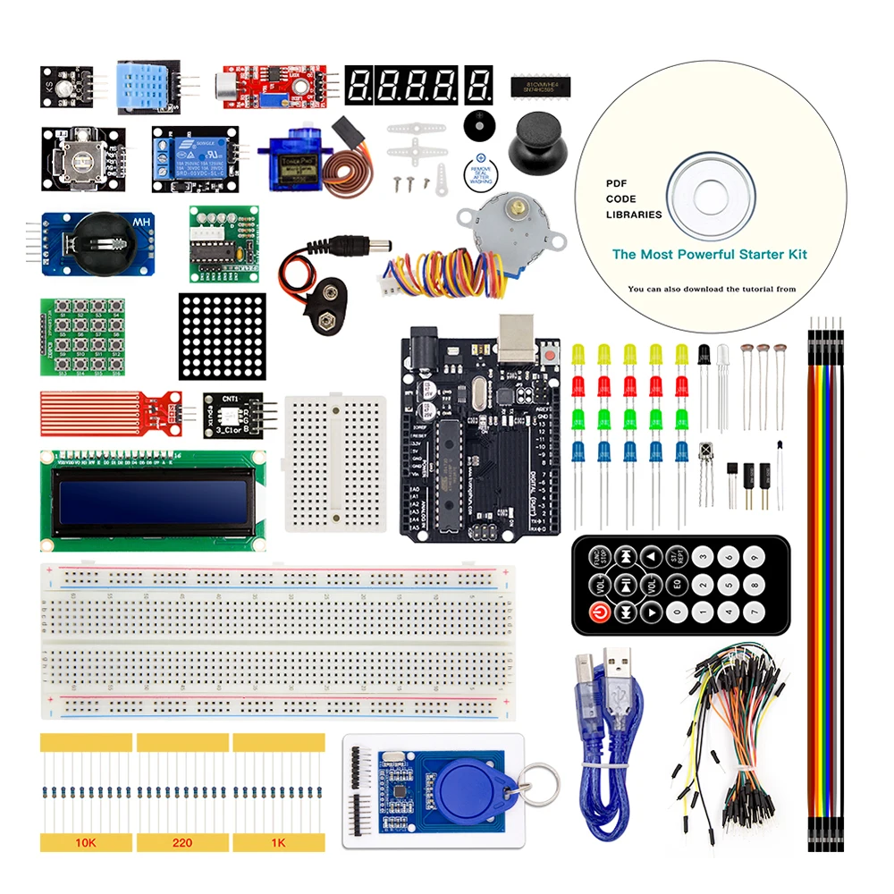 KUONGSHUN Project Super Starter Kit with Tutorial and Compatible with Arduino IDE DIY for UNO R3 Electronic Kit