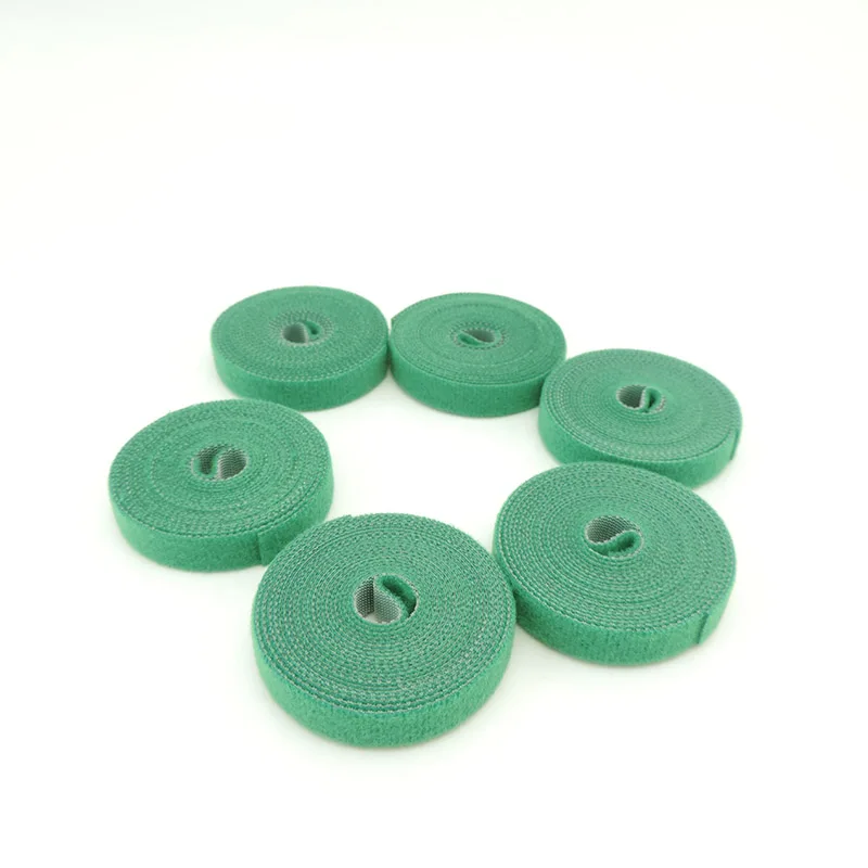 Green Plant Bandage Tie Adjustable Plant Support Reusable Fastener Tape branch cable Wire storage For Home Garden Accessories