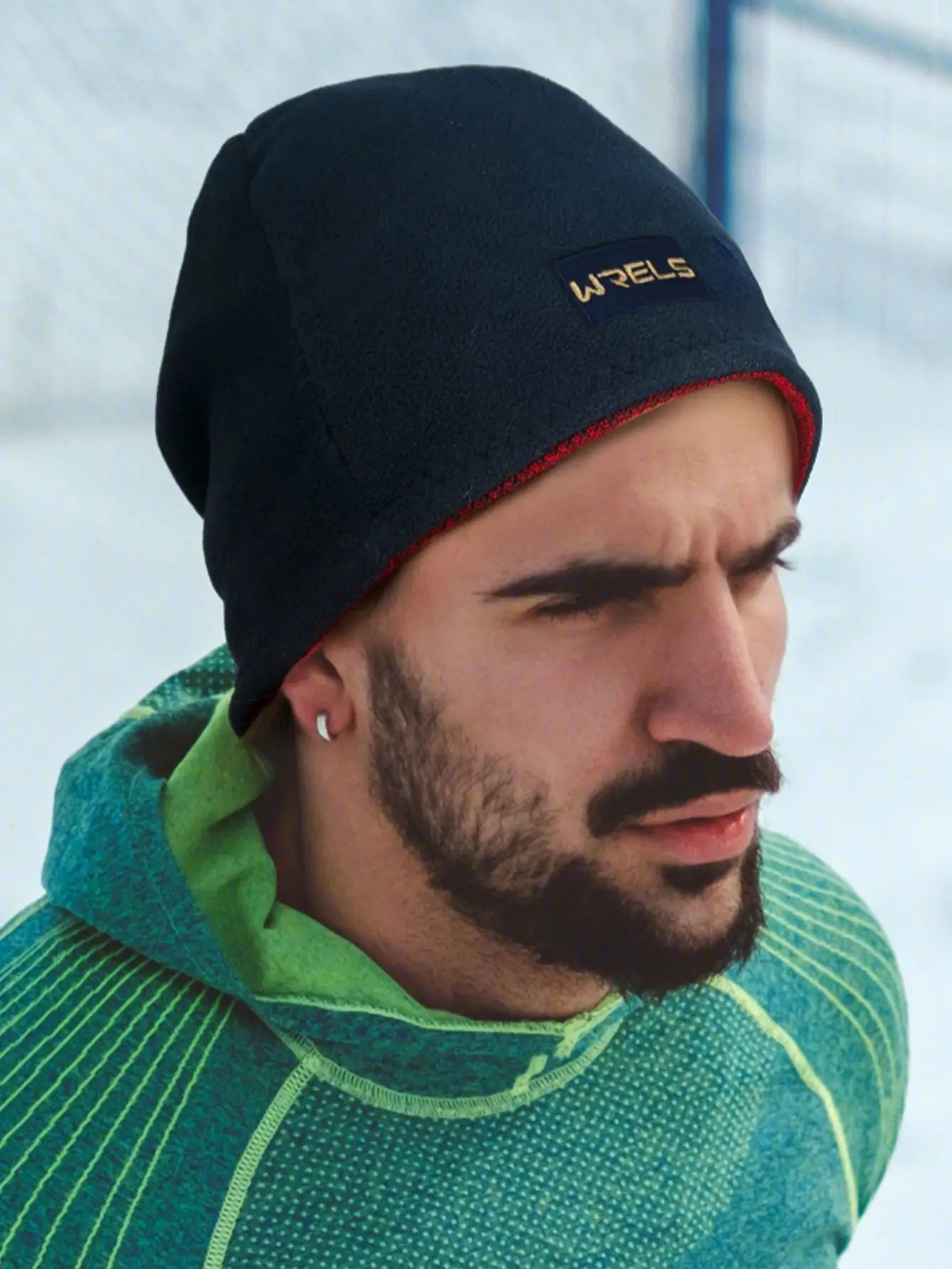 AliExpress WRELS Knitted Hat Double-Sided Pullover Hat Warm Thickened Winter Hats Windproof Sun-Proof Beanie Hat Elastic Cycling Ski Cap