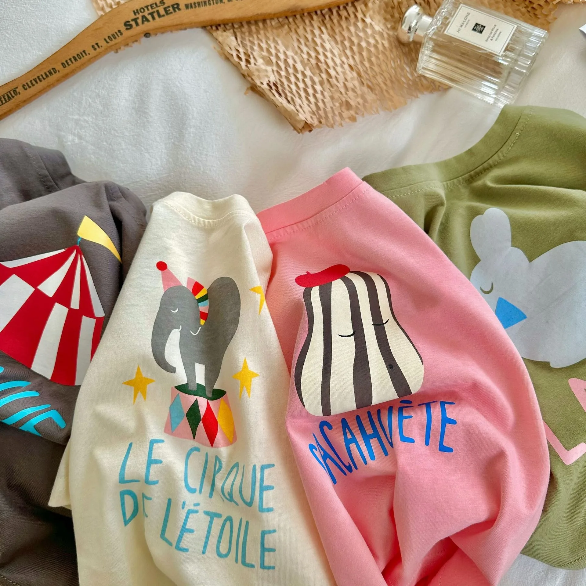 2025 Summer New Children Short Sleeve T Shirts Cartoon Print Boys Girls Loose Casual Cotton Tee Kids Clothes Baby Versatile Tops