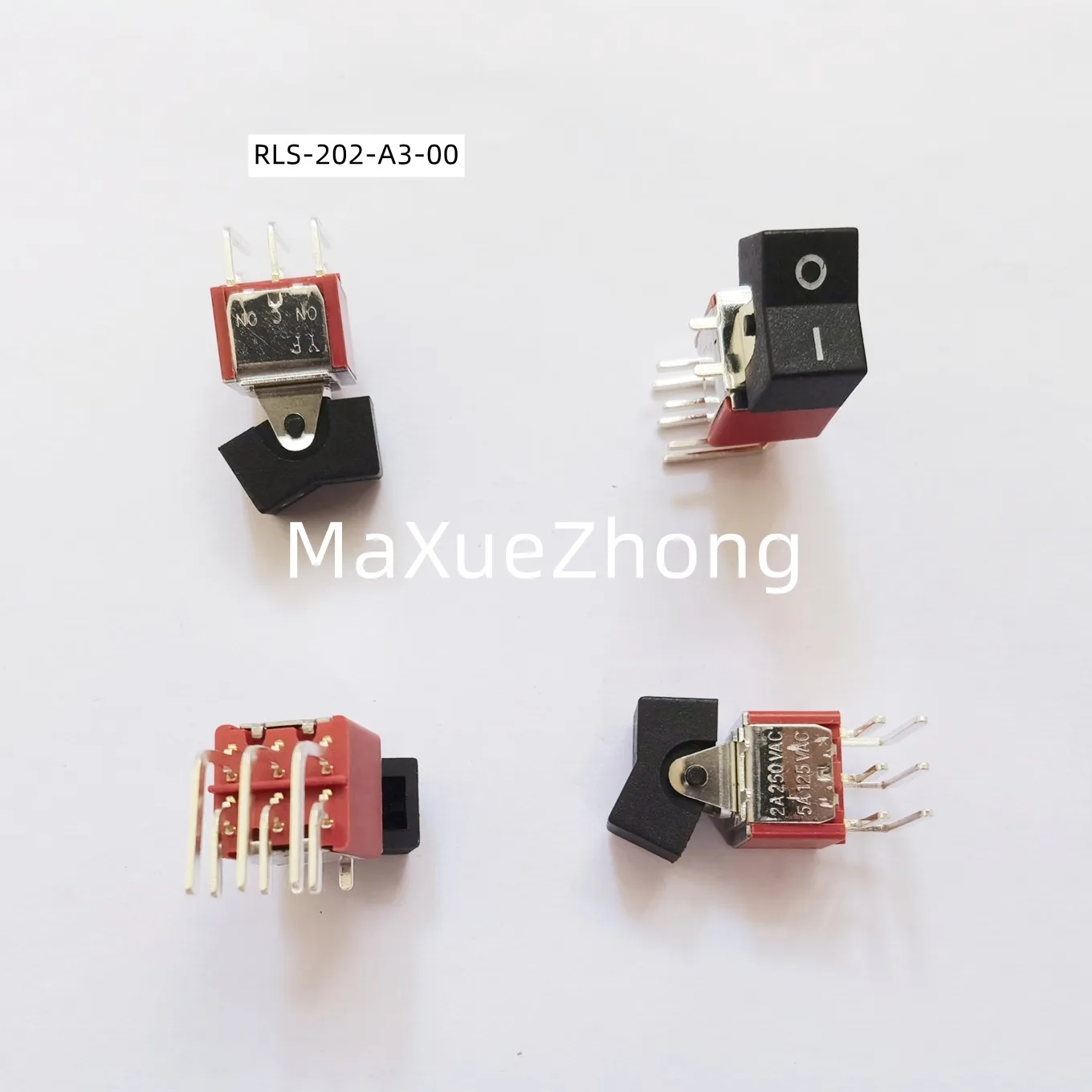 Original new 100% RLS-202-A3-00 RLS-202-A4 rocker switch toggle switch curved side inserted 6pin 2 file 3 file ON-ON ON-OFF-ON