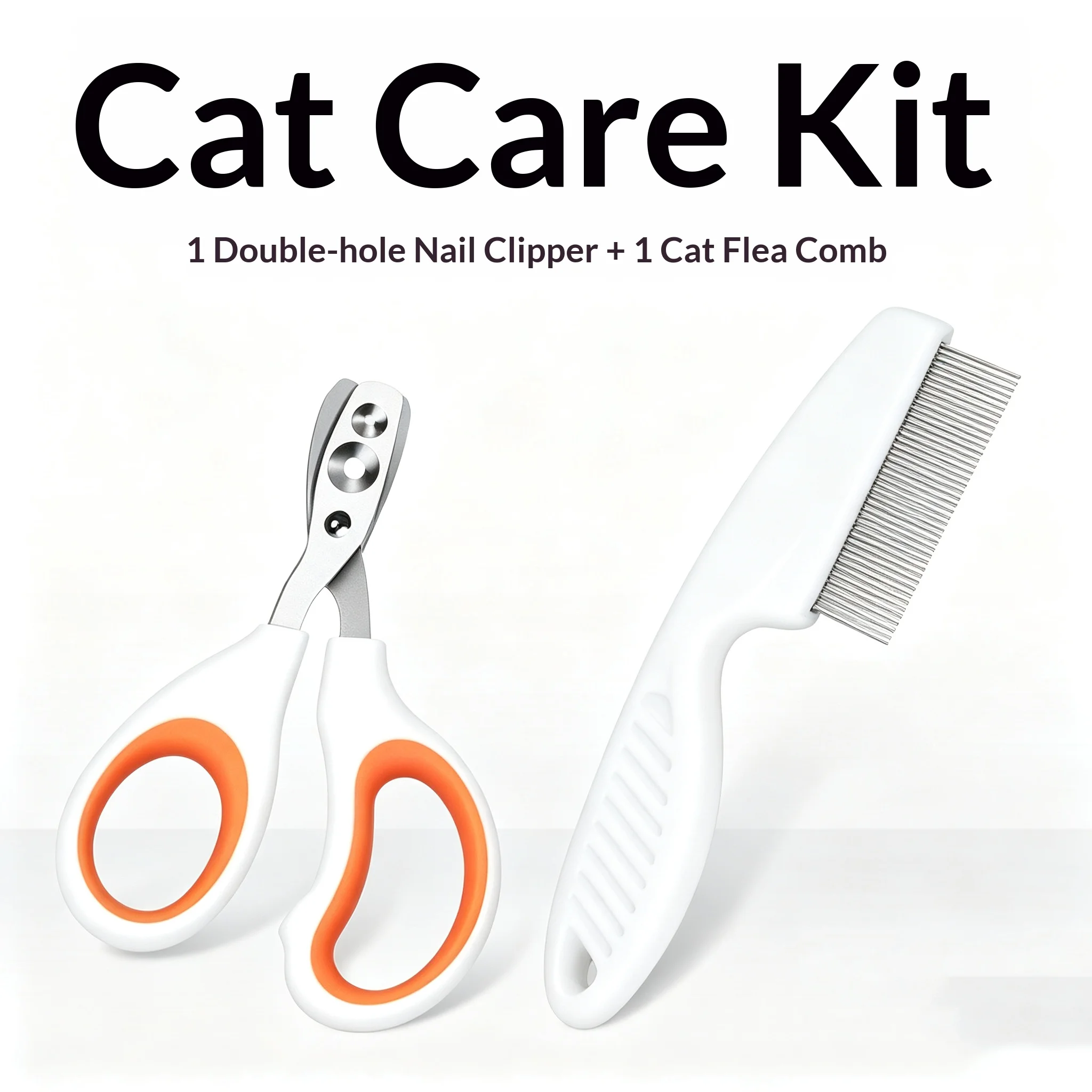 Pet Grooming Set Pet Hair Remover Comb Safety Cat Nail Clipper Anti‑Cut for Kitten Dog Floating Hair Removal Pet Care Supplies