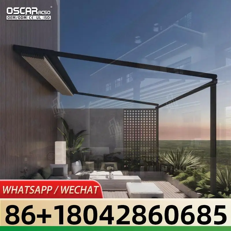 

Motorized Automatic Waterproof Retractable Canopy for Outdoor Restaurant Garden Patio Retractable Canopy Pergola