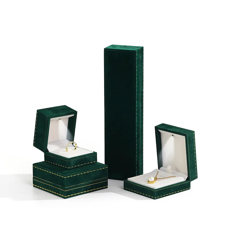 

Шкатулка для украшений с кружевной отделкой, высококачественная бархатная шкатулка для хранения и упаковки ювелирных изделий, современный дизайн