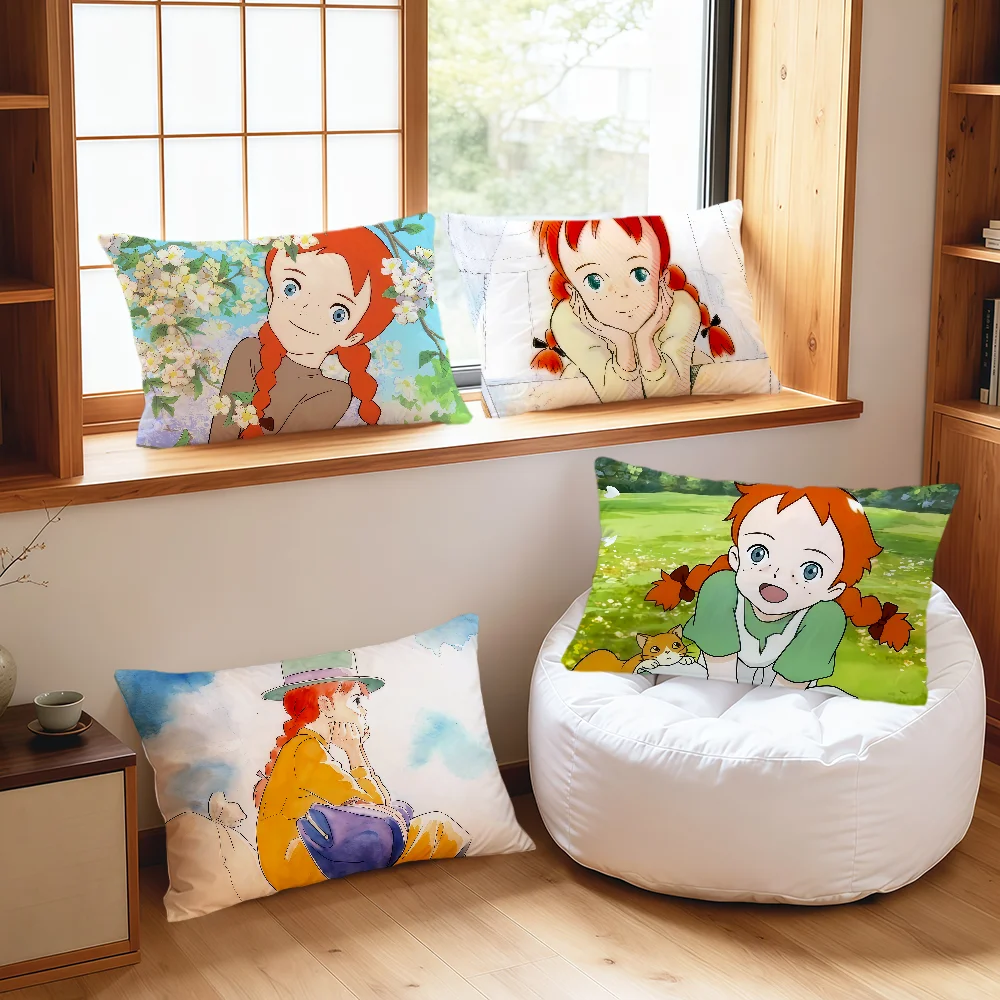 Fotografia 5: Clássico anime a-anne de gables verdes retângulo capa de almofada casa sofá sala de estar cabeceira dormitório café fronha presente