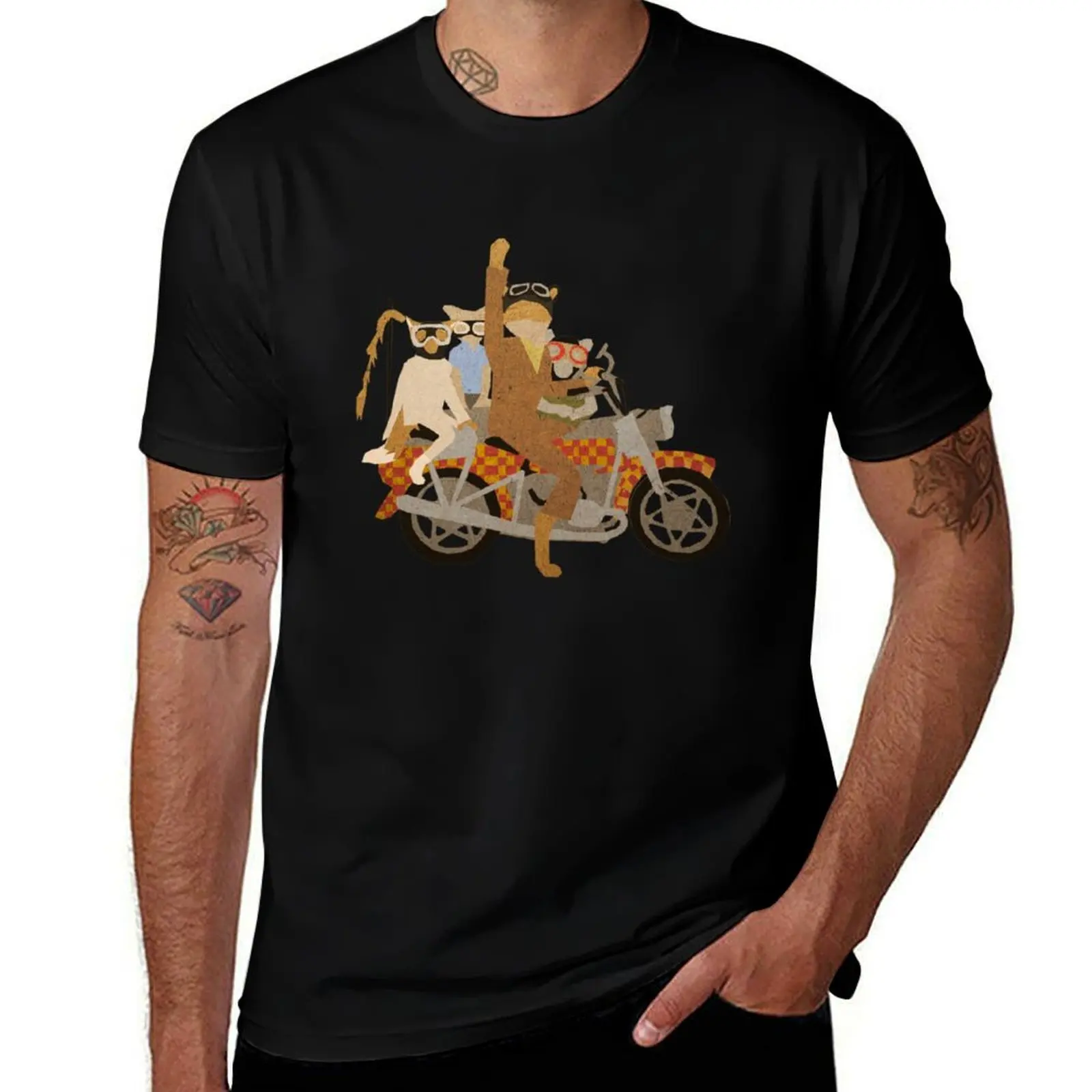 Fantastyczna koszulka męska z grafiką motocykla, koszulki męskie, niezbędna koszulka, T-Shirt
