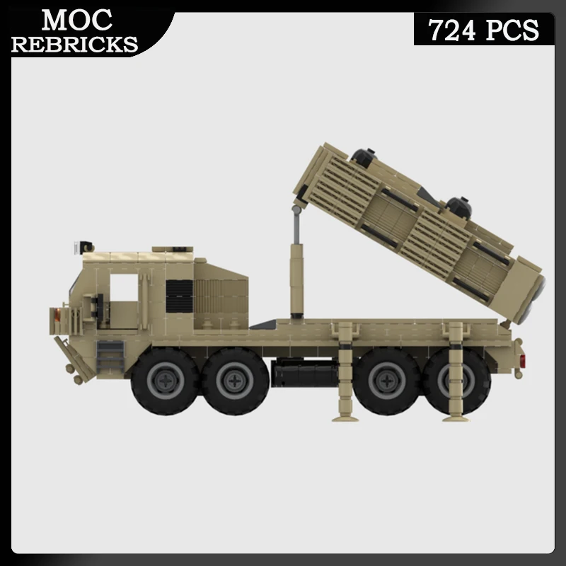 Military Series Weapons Truck With Rocket Luncher Personnel Carrier MOC Building Block Vehicles Model Brick Toy Children Gifts