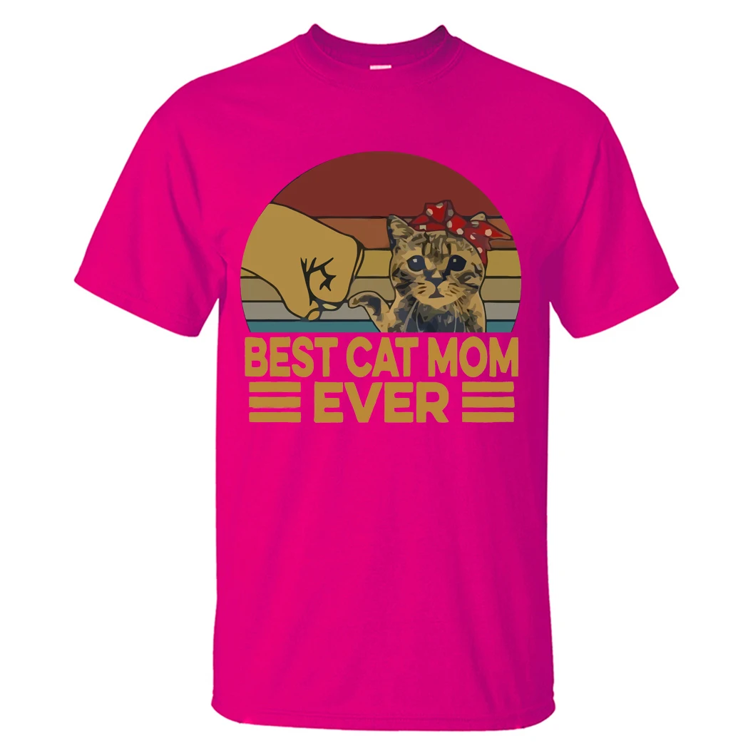 Beste Katze Papa Immer Sommer männer T Shirt Baumwolle Kurzarm Mode Nette Streetwear Tier Katzen Männlichen Tops Casual t-shirt