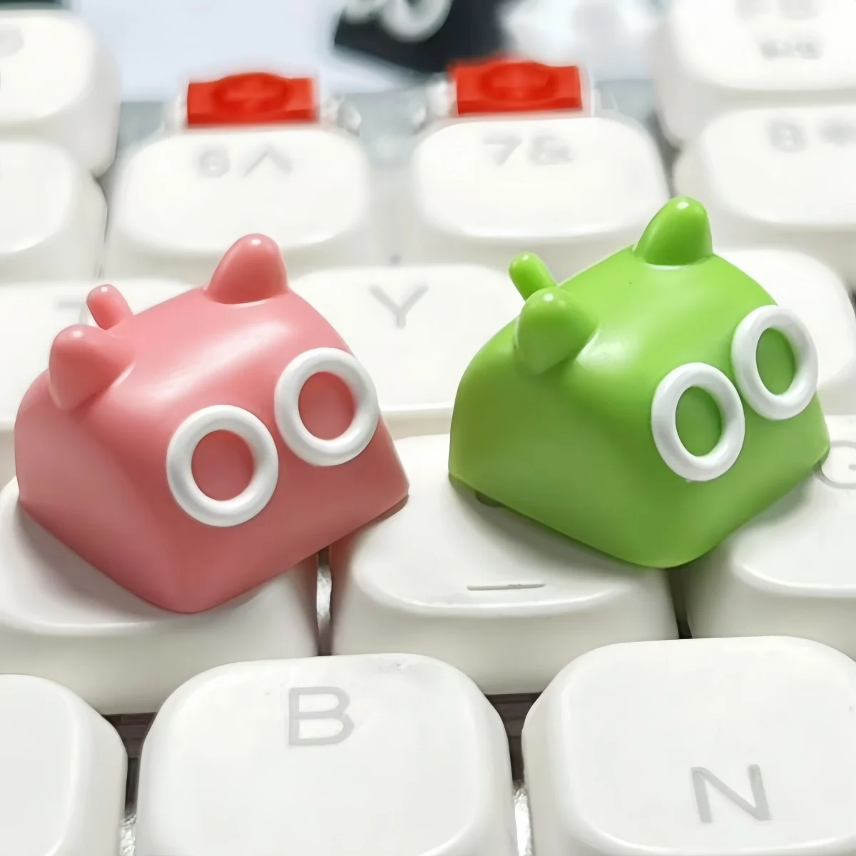 Original Cute Cartoon Cat Theme Keycaps Resin MX Switches Keycaps For Mechanical Keyboard Accessories Gifts