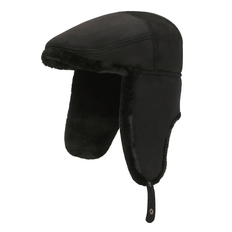 Men's Forward-Facing Hat: Autumn/Winter Hat for Middle-Aged and Elderly Men – Outdoor Warm Beret, Cotton Hat for Older Men