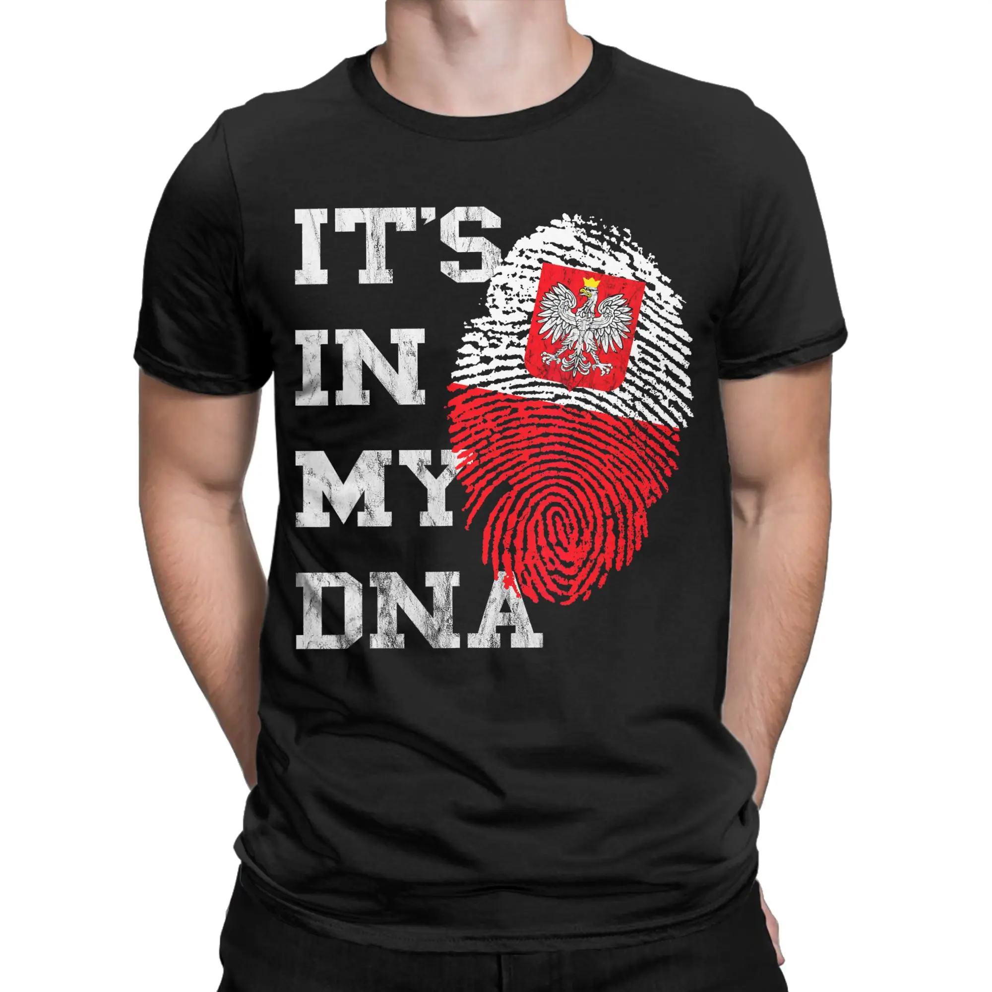 Is't in DNA Polska Genetics Polish Roots Poland T Shirt Men 100% Cotton Cool T-Shirts Tee Shirt Short Sleeve Tops Summer