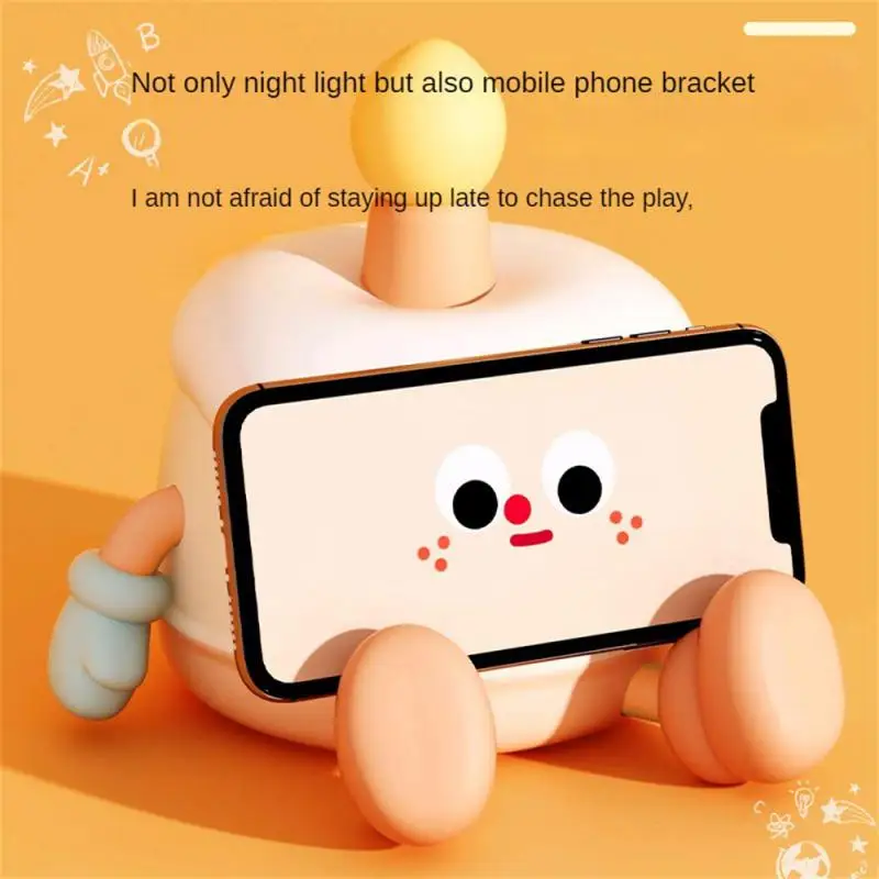 Portable Night Light Functional Lovely Decor Innovative Design Sensor Activation Bedside Companionship Ambient Lighting Unique