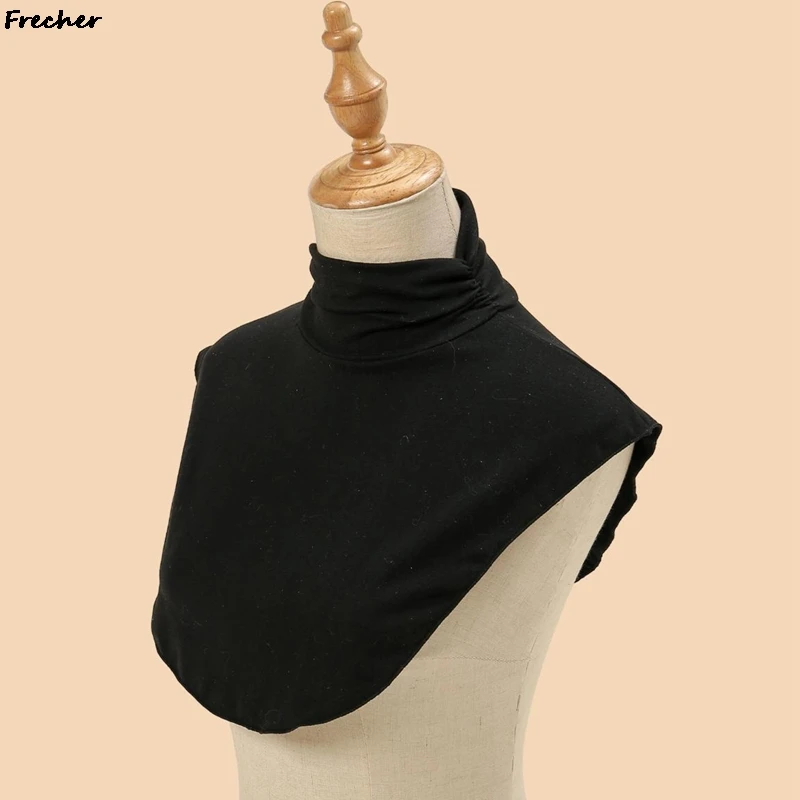 Women Modal Fake Collar DIY Extension Turtleneck Shirts Sweater Detachable Turtleneck Collar Soft Fabric Neck Warmer Lapel