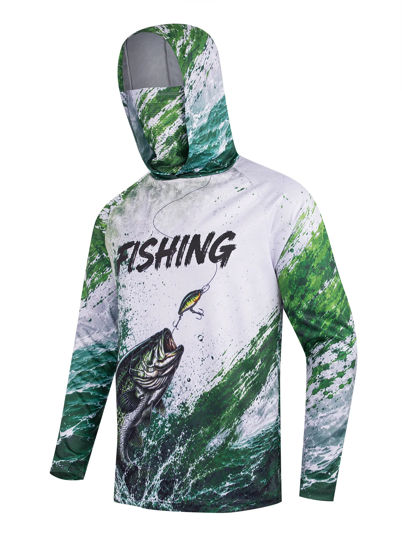 Fishing Hoodie Men Ice Silk Sun Protection Face Mask Breathable Quick Dry Outdoor Sports Shirt Road Bike Jersey Maillot Ciclismo
