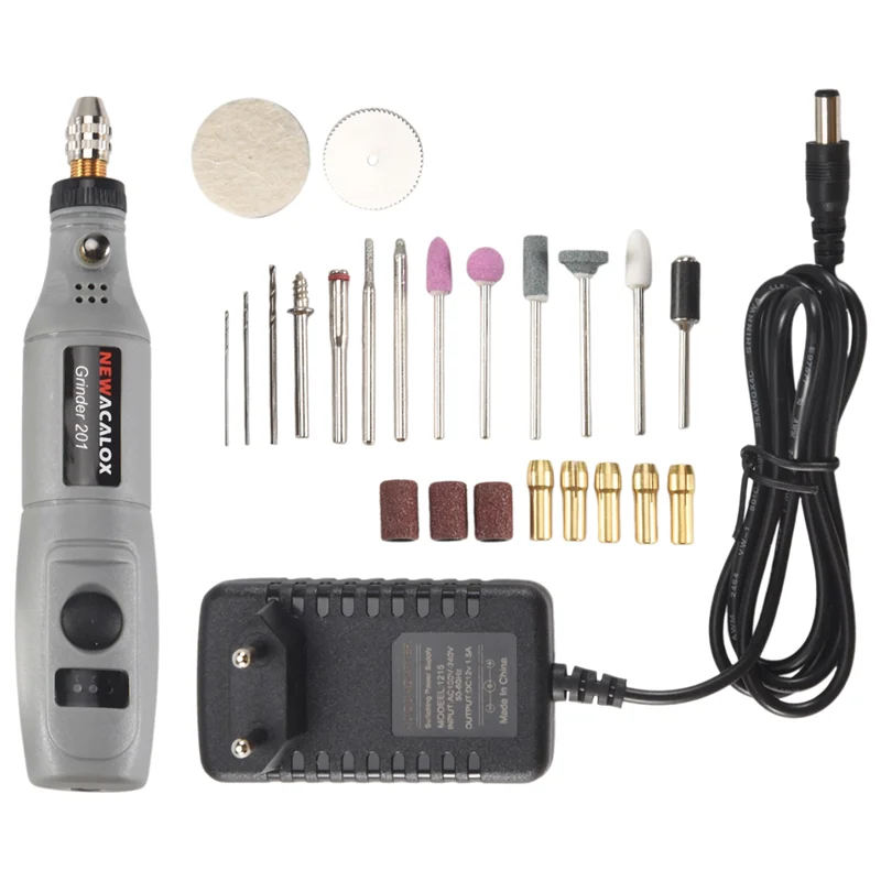 ABLU-EU Plug, 220V Mini Furadeira Elétrica Ferramentas Elétricas Multifuncional Moedor Acessórios de Moagem Conjunto Caneta de Gravura de Velocidade -GRAY1
