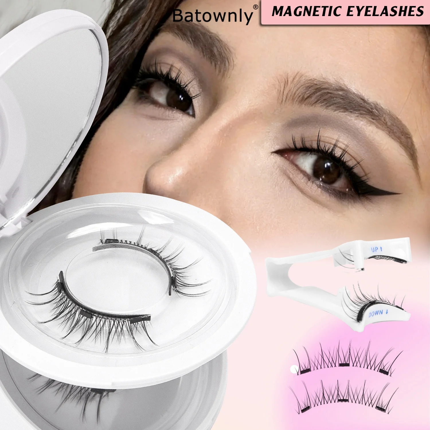 Eyelash Extension Glue For Sensitive Eyes - 2 Çift Manyetik Kirpik Seti, Kirpik