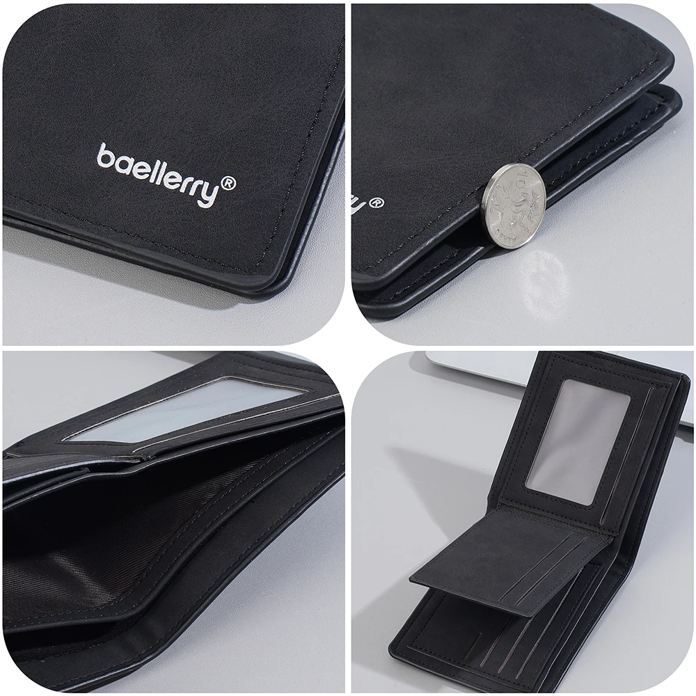 New Short Men's Wallet High Quality Card Clips Simple Frosted Wallet With Multiple Card Slots Casual Wallet For Men