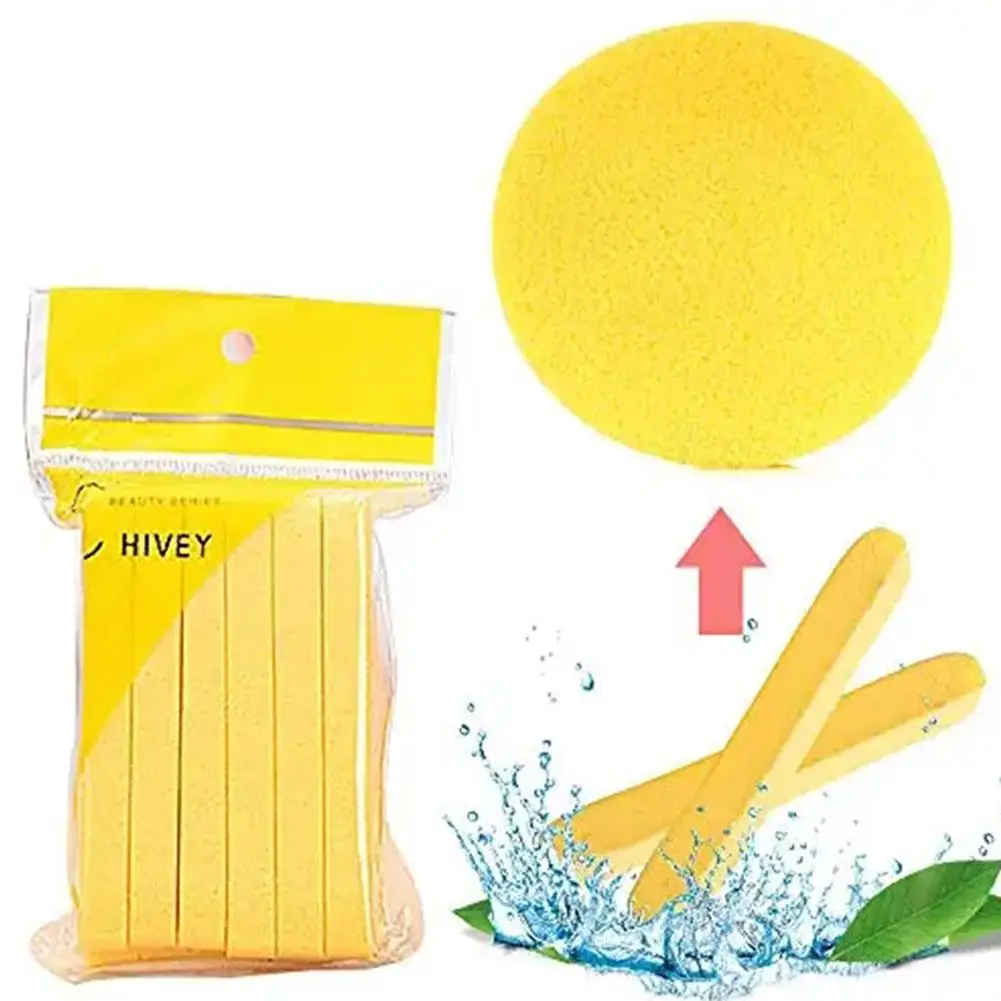 Compressed Strip Face Wash Sponge Puff 12pcs PVA Compression Strip Beauty Pads Wipes Cotton Cleansing Makeup Reusable Strip K0I9