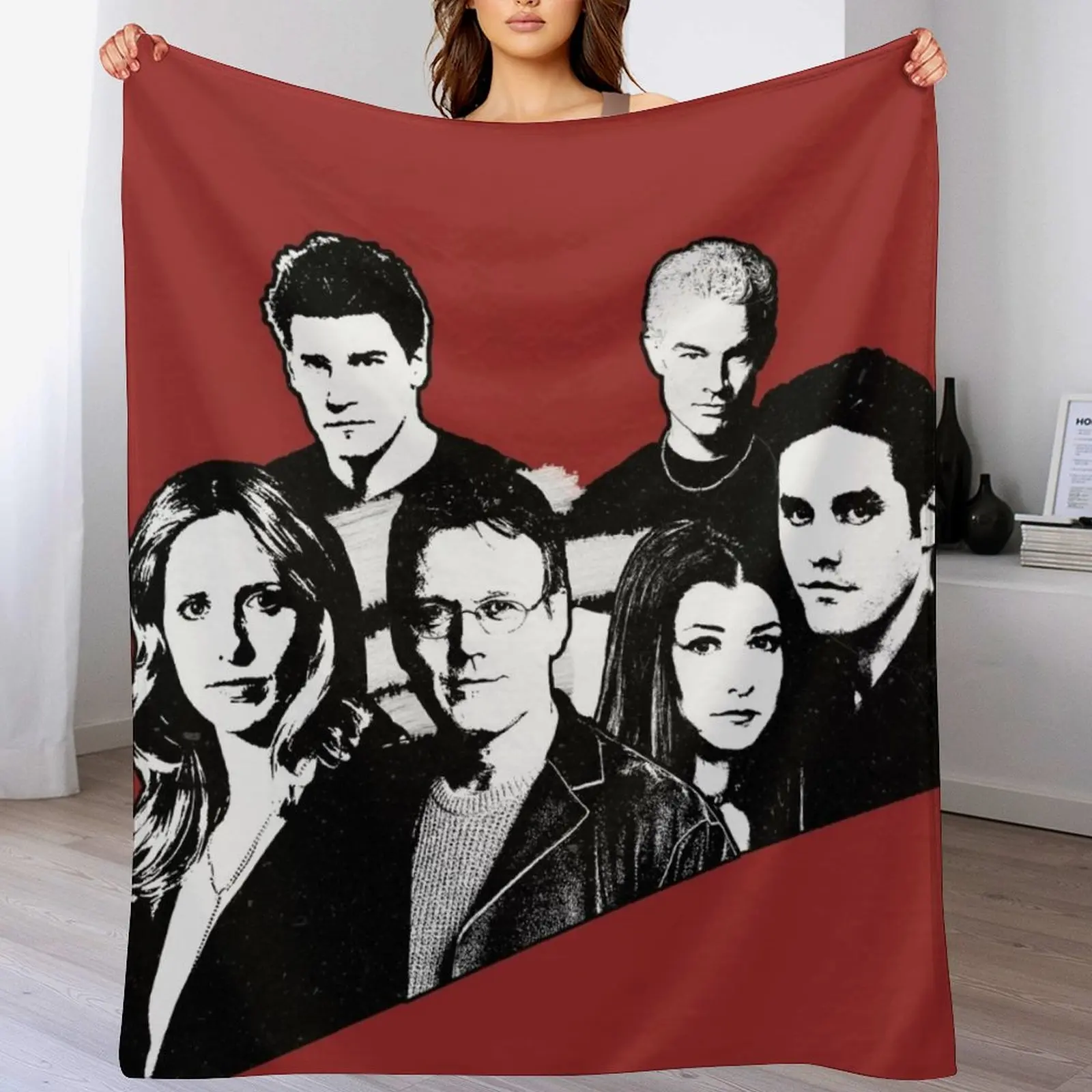 

A BTVS motif Throw Blanket Quilt Flannel Blankets