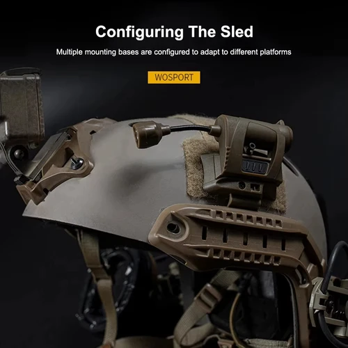 Imagen 2 del producto BOOIU-linterna LED táctica para casco, iluminación nocturna MPLS para exteriores, para caza, ciclismo, pesca, 3 modos, lámpara para casco militar