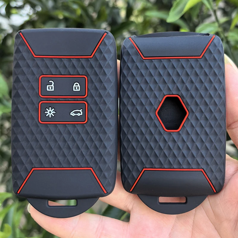 غطاء حافظة مفاتيح السيارة من السيليكون لرينو أسترال كابتور أركانا كوليوس زوي ذات المناظر الطبيعية الخلابة داسيا سانديرو داستر لوجان عداء ببطء كادجار كليو