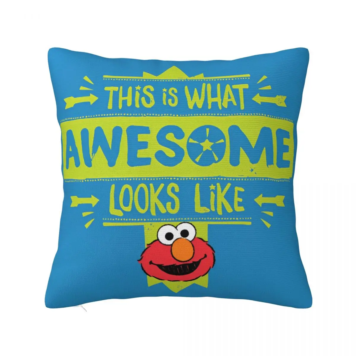 S-Sesame Streets Pillowcase Printed Polyester Cushion Cover Decor Cookie Monster Cartooon Throw Pillow Case Cover Home 40*40cm