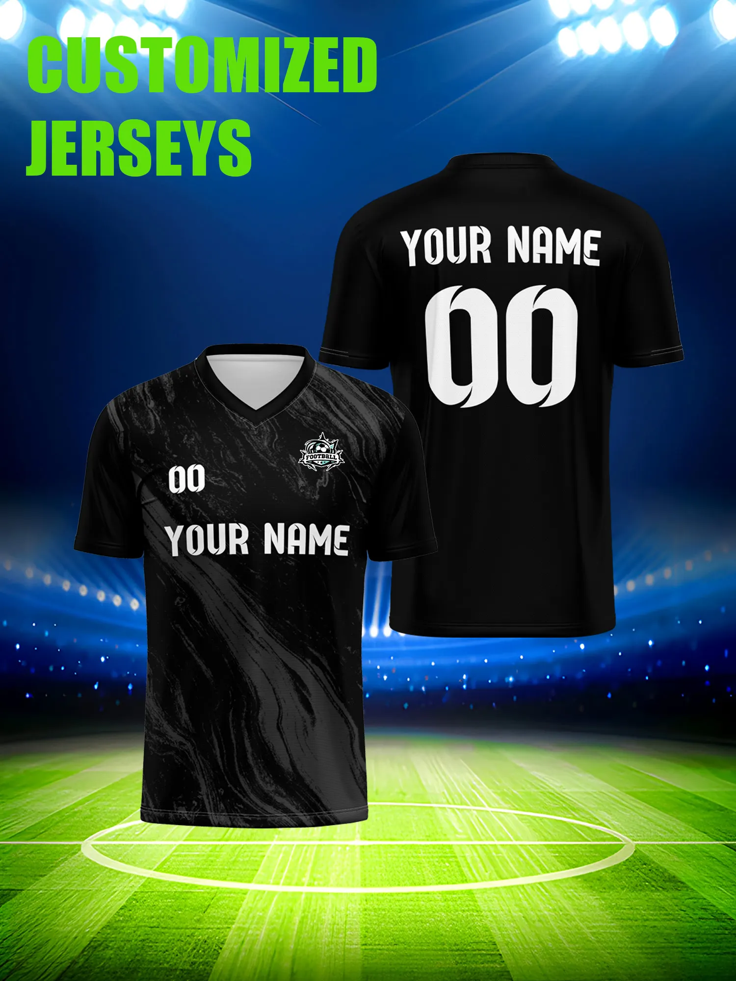 Custom Soccer Jersey With Custom Image, Number And Name, league tournament championship contest uniform