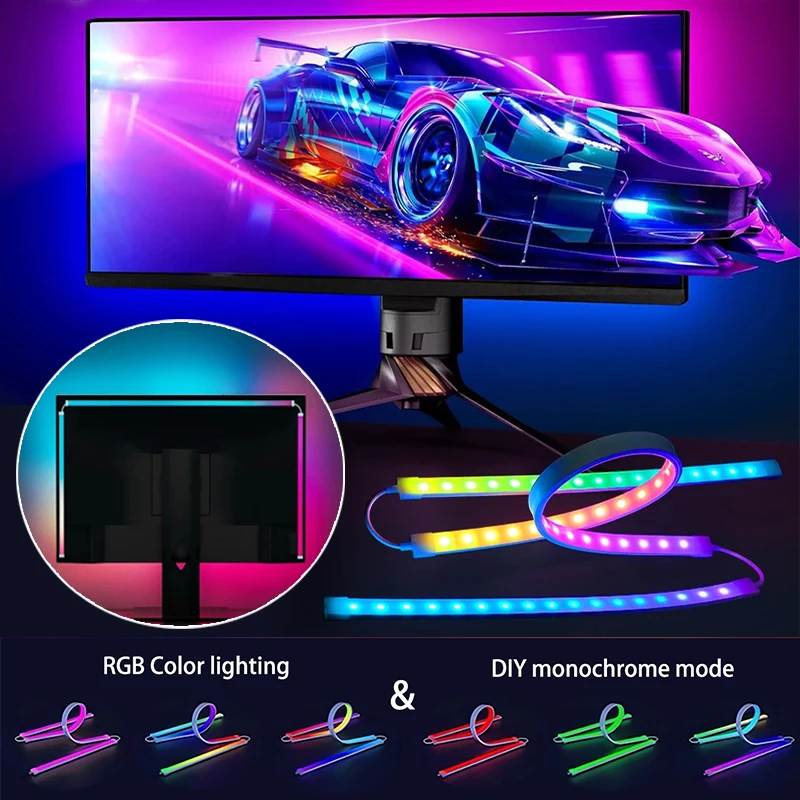 Computer Screen Synchronization Light Strip Monitor Ambilight LED Lights Ambient TV Lighting PC Backlight Pickup Light Game Room