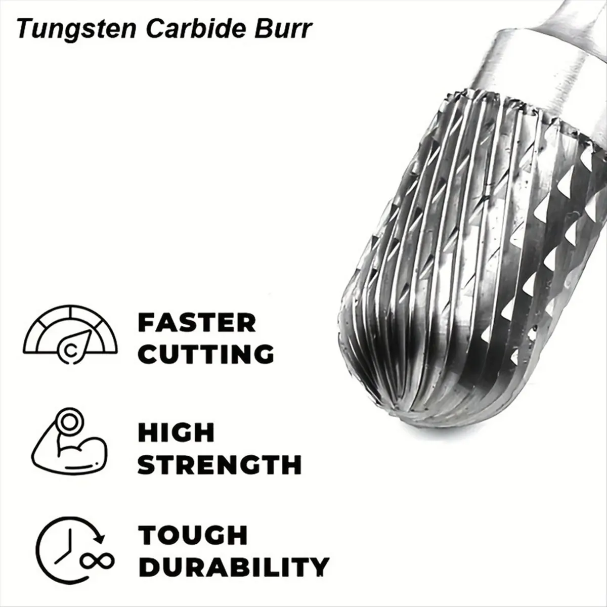 Premium 1/4 Carbide Burr Kit 1/4 Shank Die Grinding Bit Drill Bit for Metal Rotary Tool File Welding Wood Stone Deburring