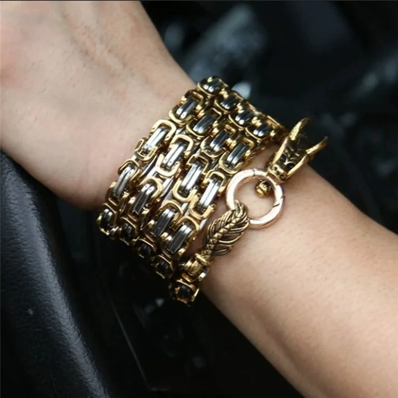 ASDS-Keel سوار الفولاذ المقاوم للصدأ التيتانيوم الصلب في الهواء الطلق التنين العمود الفقري الدفاع عن النفس سوط سلسلة معدنية قلادة الخصر سلسلة #4