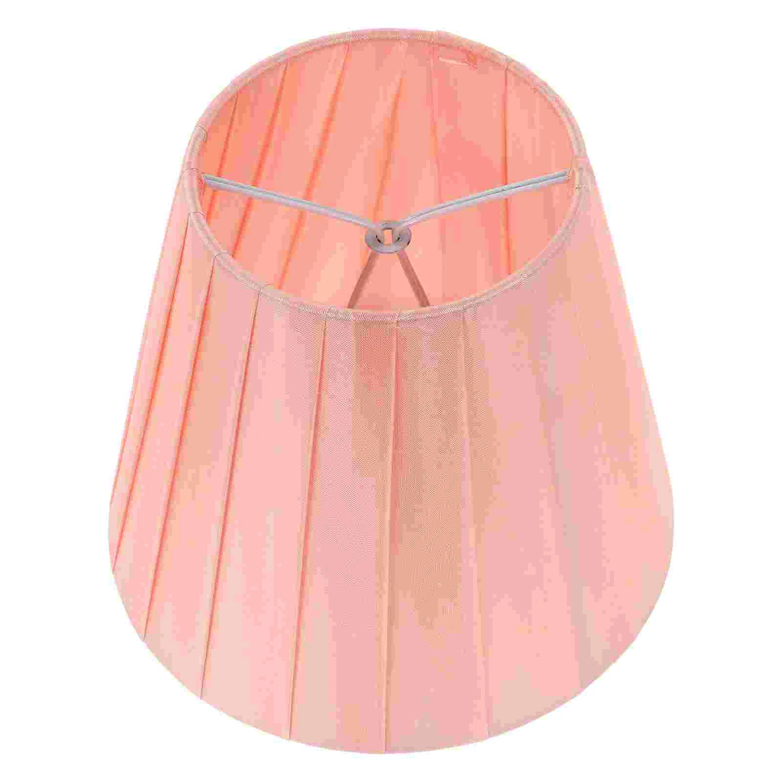 Piccola lampada da comodino Lampadina in tessuto Paralume Lampade a sospensione Copertura in stile moderno Panno rosa per bambini